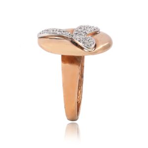 Rose Gold Flower design Diamond Ring