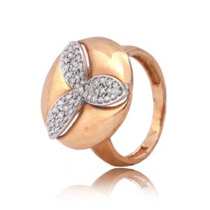 Rose Gold Flower design Diamond Ring
