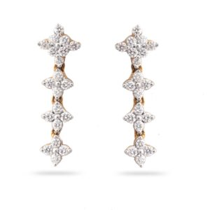 916 Gold Elegant Design Diamond Earring