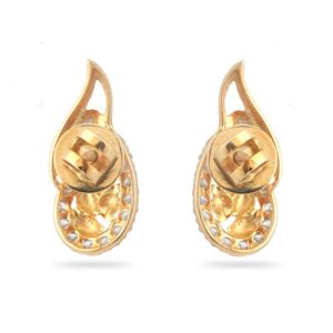 916 Hallmark Gold Light Weight Design Diamond Earring