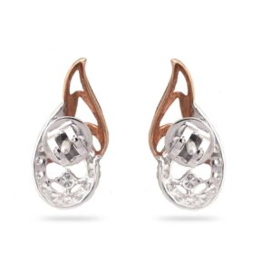 Rose gold daily wear hallmark diamond earring