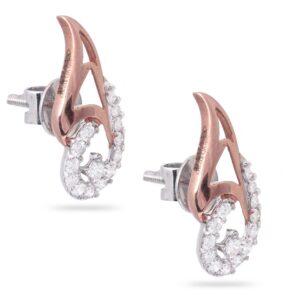 Rose gold daily wear hallmark diamond earring