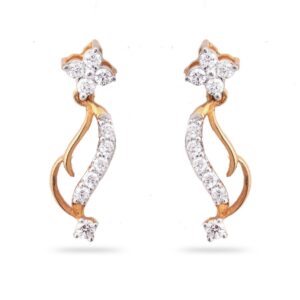 916 Gold New Simple Design Diamond Earring