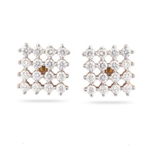 22KT Gold  Elegant Design Diamond Earring