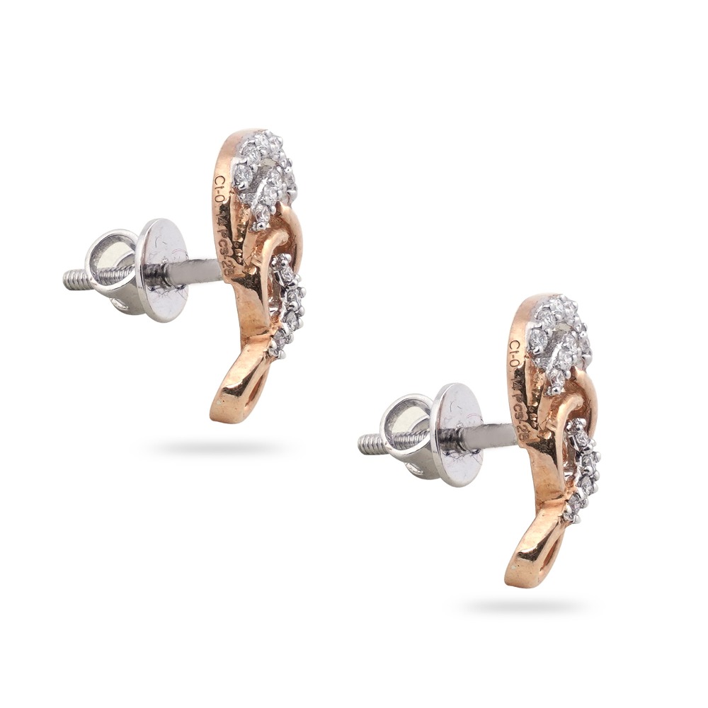 Rose Gold Unique Design Earring - Image 3