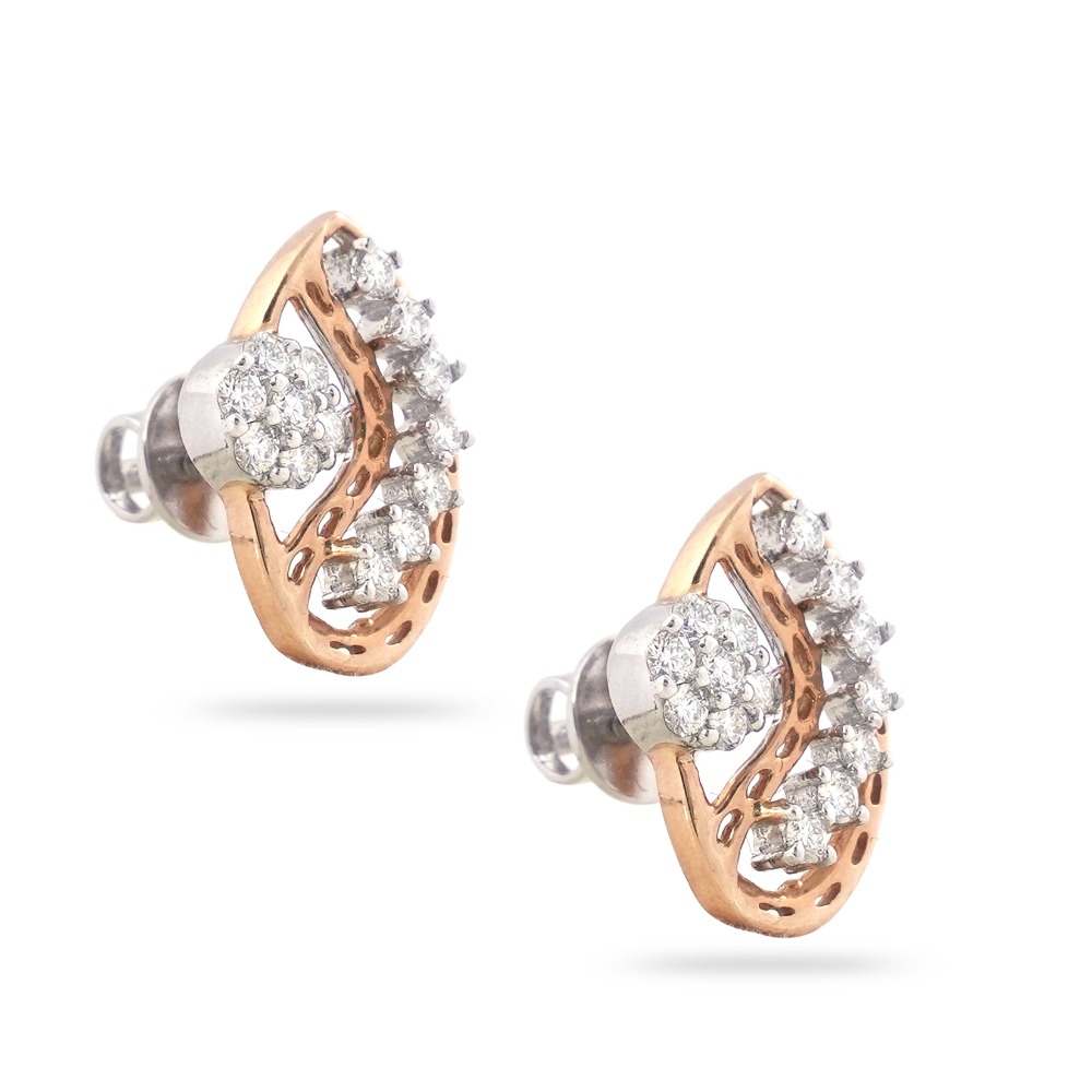 916 gold Hallmark Classis Diamond earring - Image 3
