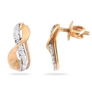 916 Gold Antique Diamond Design Earring