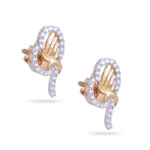 916 Hallmark Gold Ethnic Design Diamond Earring