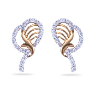 916 Hallmark Gold Ethnic Design Diamond Earring