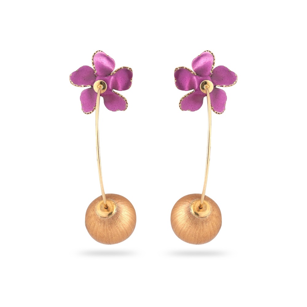22KT Gold New Morden Desing Diamond Earring - Image 4