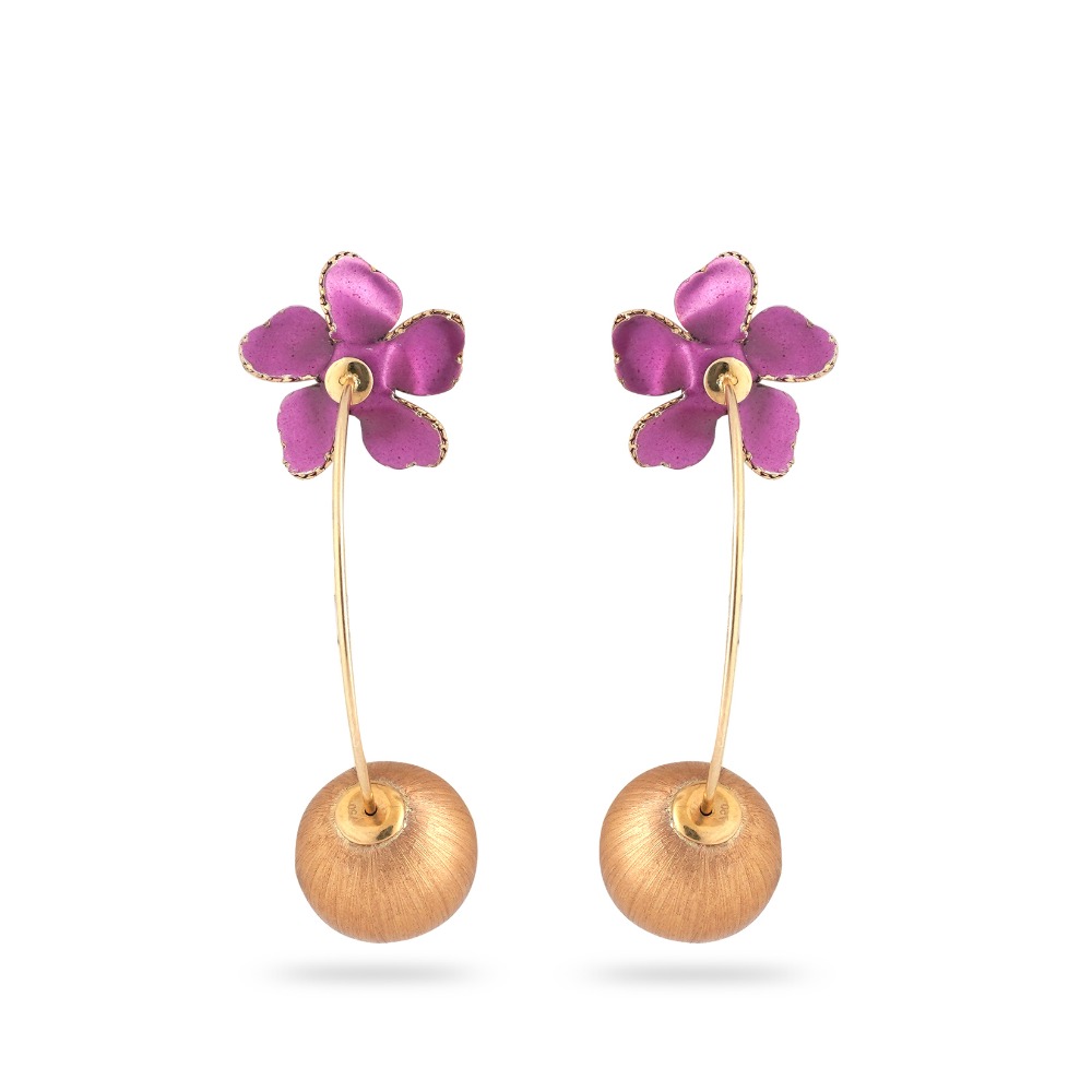 22KT Gold New Morden Desing Diamond Earring - Image 3