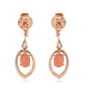 916 Gold Simple Design diamond Earring