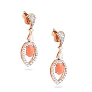 916 Gold Simple Design diamond Earring