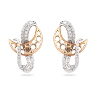 916 Gold New Latest Design Hallmark Diamond earring