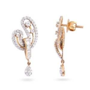 New Style Design 916 Gold Diamond Earring