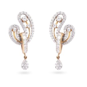 New Style Design 916 Gold Diamond Earring