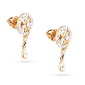 916 Gold Unique Hallmark Design Gold Earring