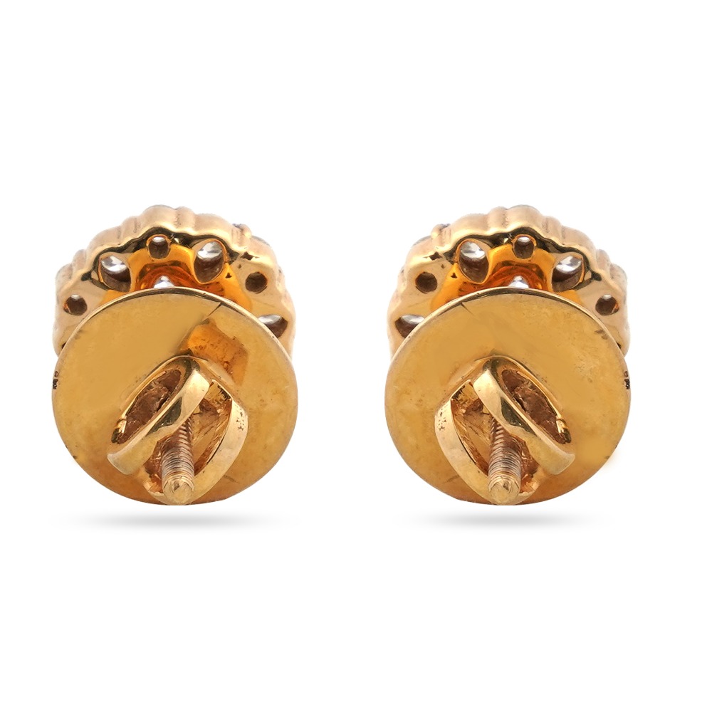 Exclusive Design Gold Diamond Earring - Image 4