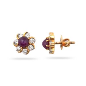 916 Gold Hallmark Attractive Diamond Earring