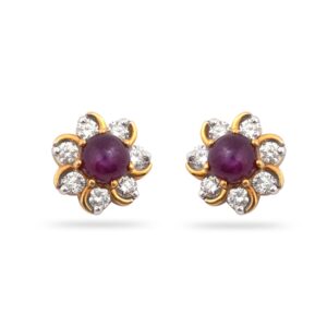 916 Gold Hallmark Attractive Diamond Earring