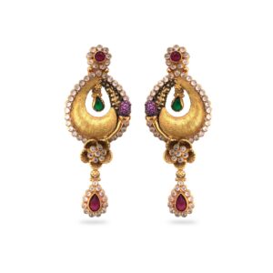 916 Gold Kundan Pendant Set