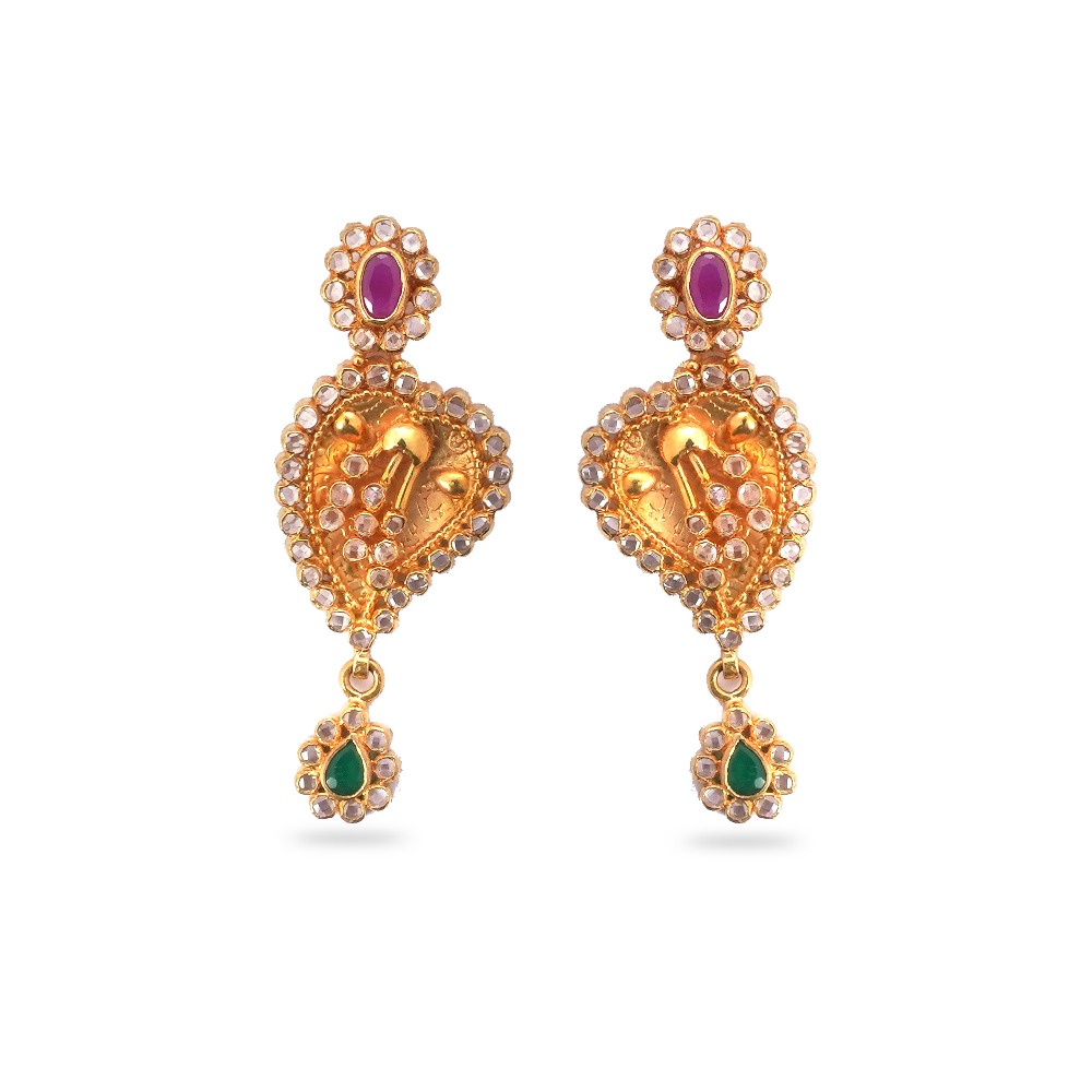 916 Gold Heart Shape Pendant Set - Image 3