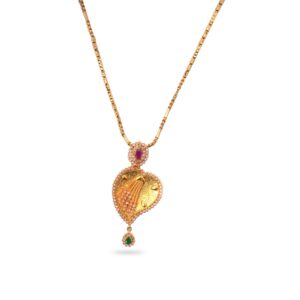 916 Gold Heart Shape Pendant Set