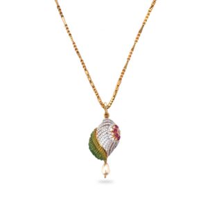 916 Gold Diamond Pendant Set