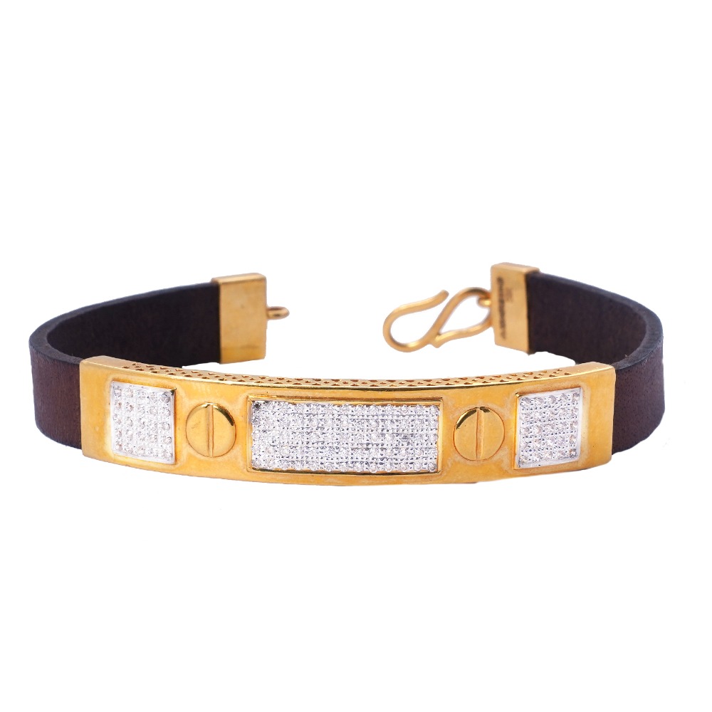 22K Gold Designer Bracelet For Men - Image 3