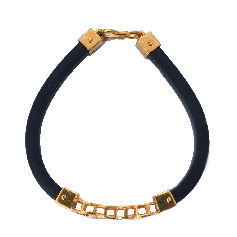 916 Gold Leather Belt Bracelet - Image 5