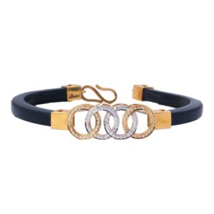 916 Gold Leather Belt Bracelet