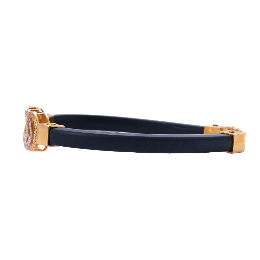 916 Gold Leather Belt Bracelet - Image 3
