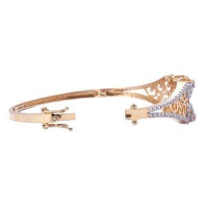 22K Gold Green Stone Bracelet