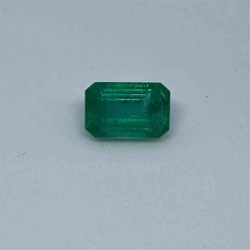 5.35ct octagonal green emerald-panna
