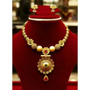 Stylish 916 Yellow gold Ladies Necklace Set