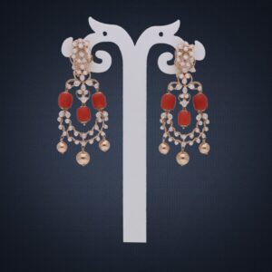 18KT Gold Color Stone Diamond Necklace Set