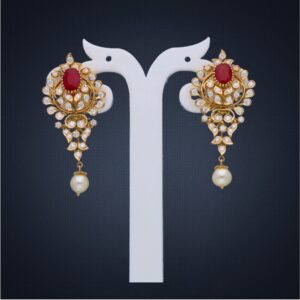 18KT Gold Color Stone Diamond Necklace Set