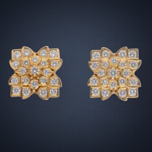 916 Gold Designer Diamond Earstud