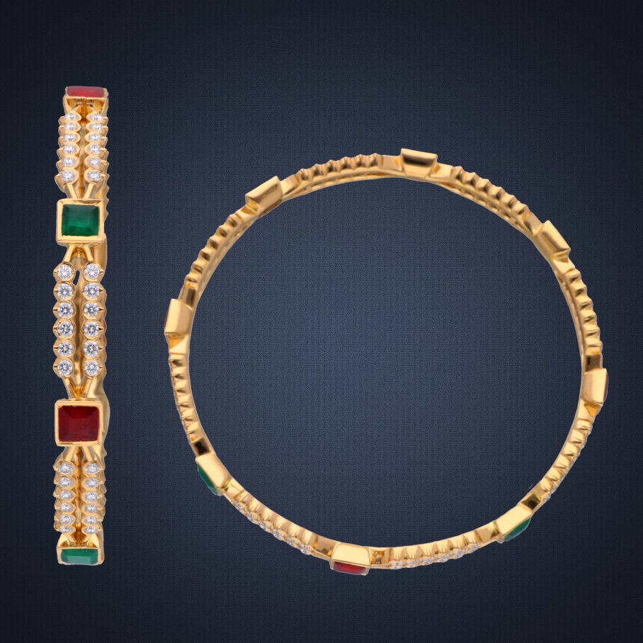 22K Gold Designer Bangle