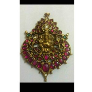 22KT Gold Jadtar Pendant For Women