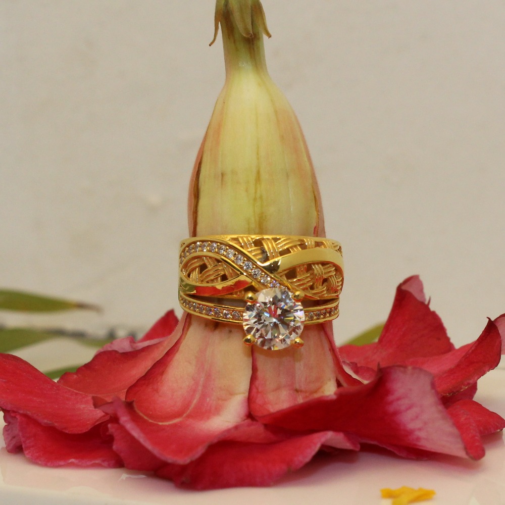 22KT Gold Stylish Couple Band
