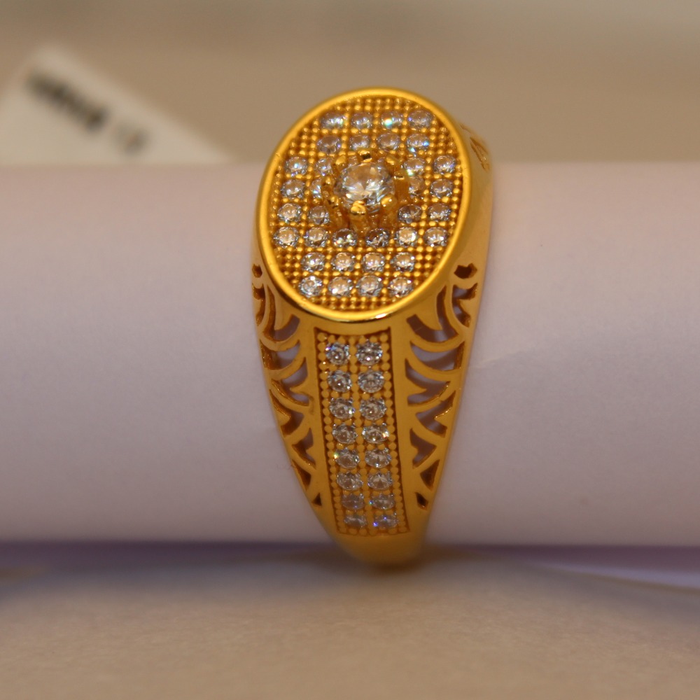 Modern 916 Gold gents Ring