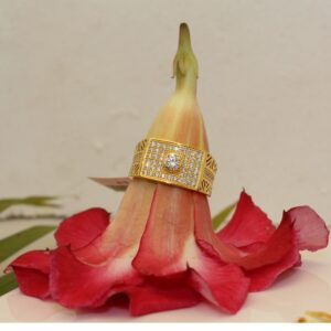 916 Gold Modern Style Gent Ring