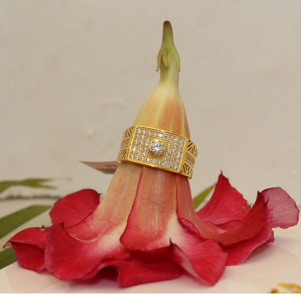 916 Gold Modern Style Gent Ring