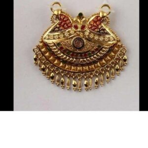 Attractive 22KT Gold Meenakari Pendant