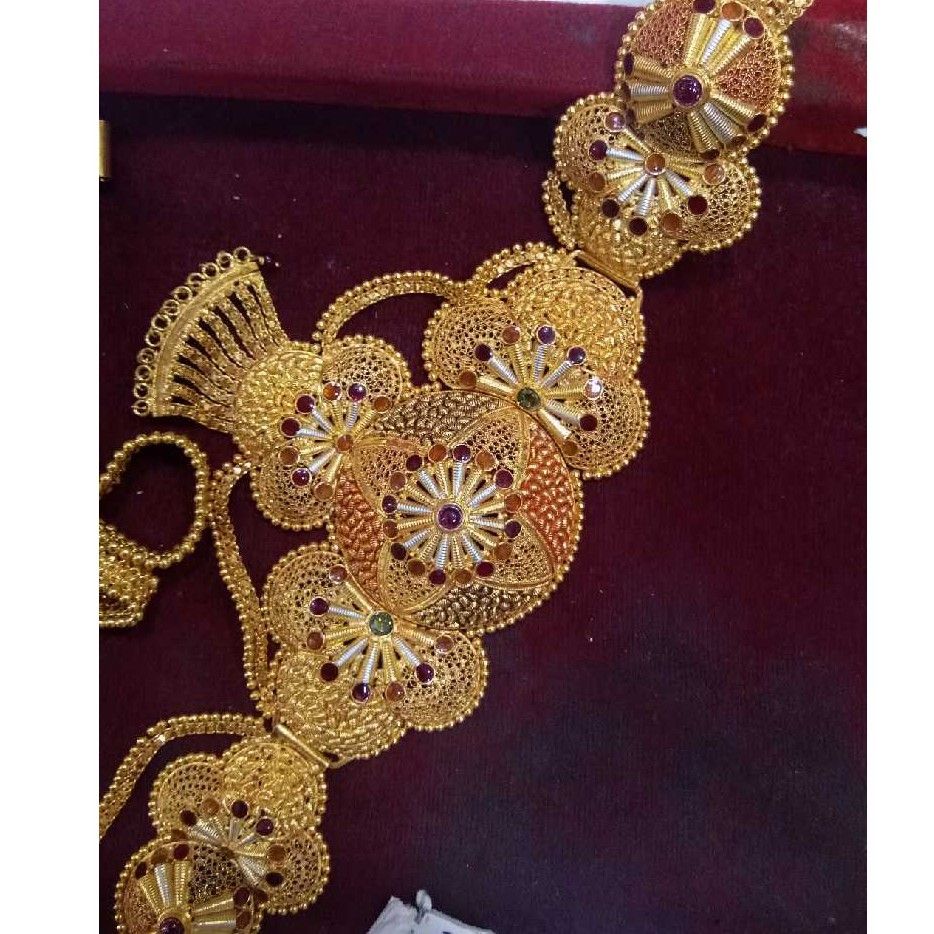 Meenakari 22KT Gold Waist Chain