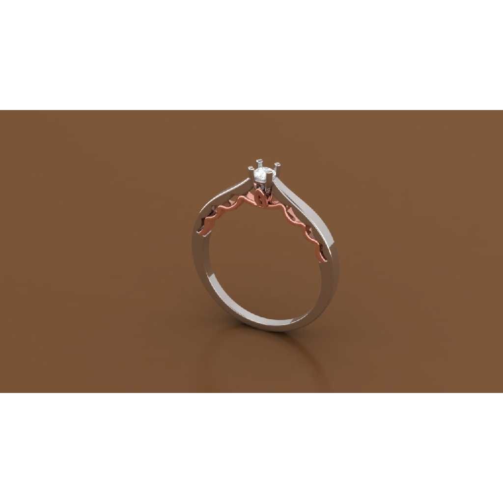 916 Gold Stylish Diamond Ring