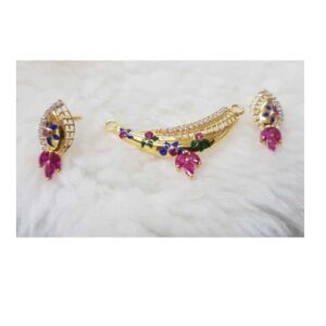 916 Gold Fancy Color Diamond Pendant Set