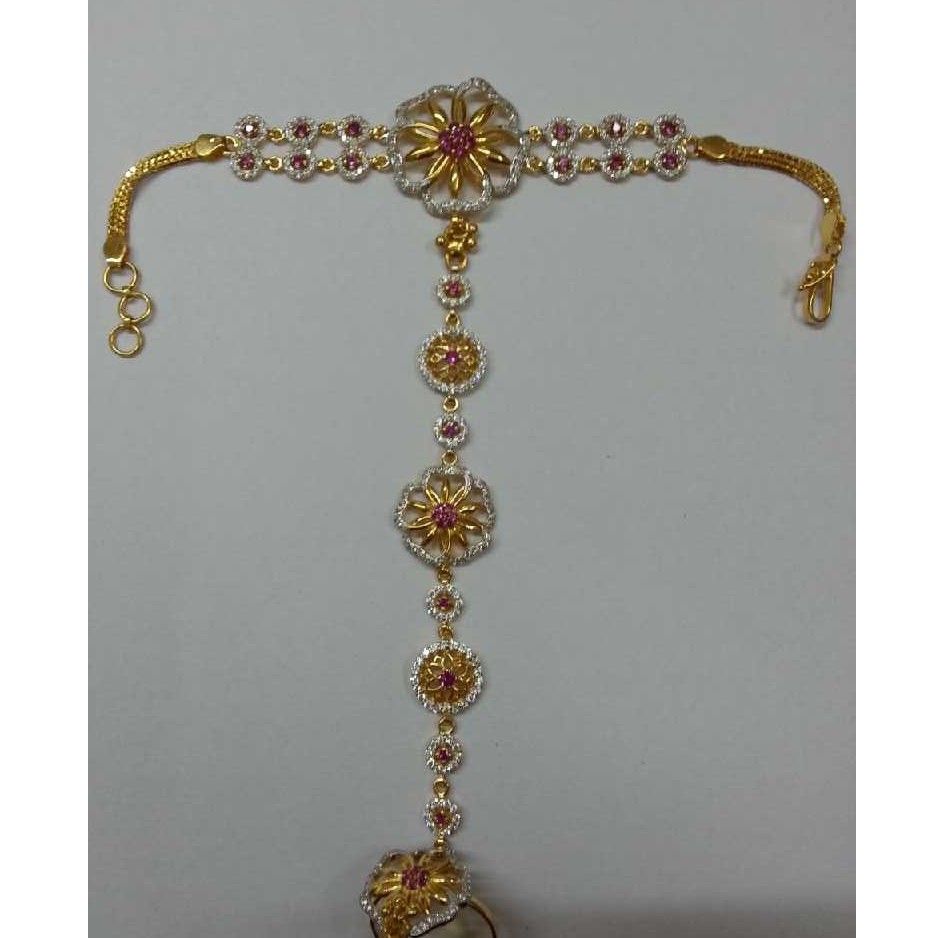 Classic 916 Gold Hath Phool For Ladies