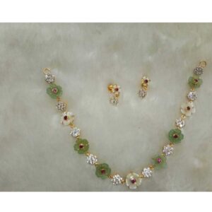 Designer 916 Gold Ladies Necklace Set